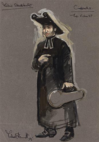 MICHAEL STENNETT (1946 - 2020) 6 costume designs and 1 set design for Cinderella.
